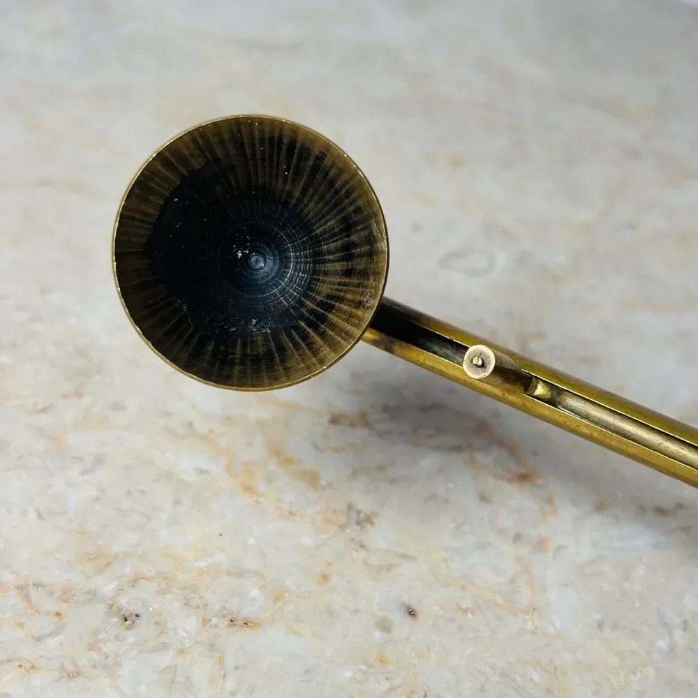 Vintage 12" Brass Candle Snuffer‎ Extinguisher Bell Shaped MCM Retro - Picture 6 of 7